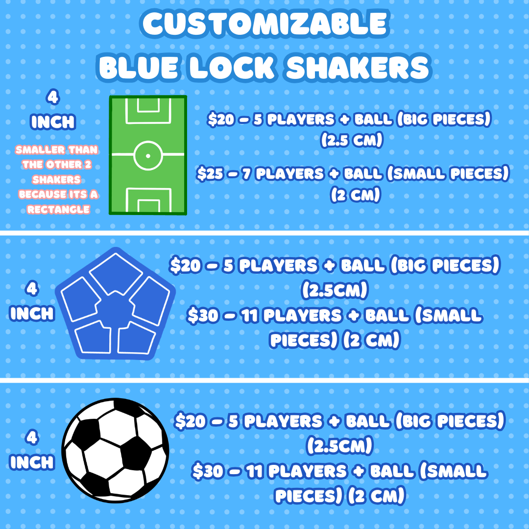 Custom Openable Blue Lock Shaker Charms