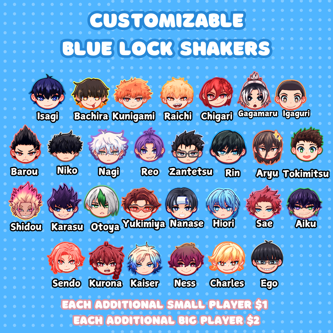 Custom Openable Blue Lock Shaker Charms