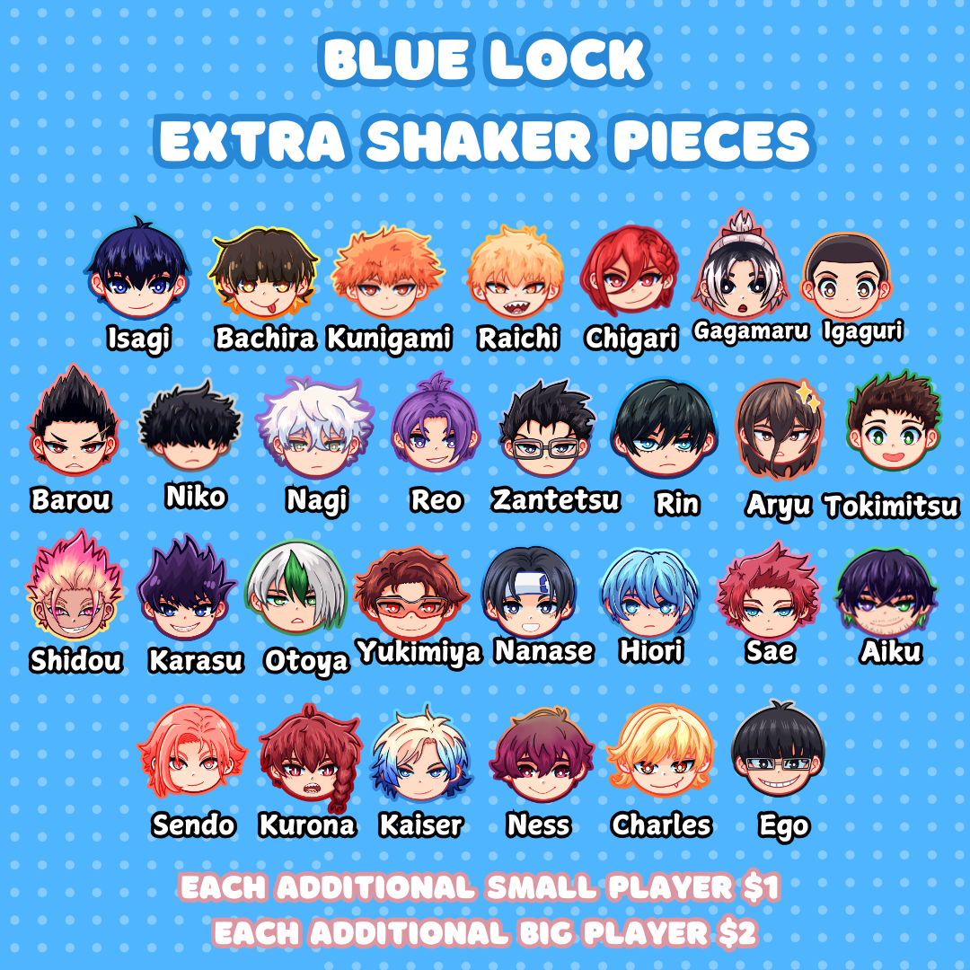Additional Blue Lock Shaker Pieces