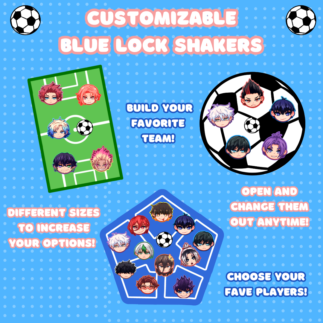 Custom Openable Blue Lock Shaker Charms