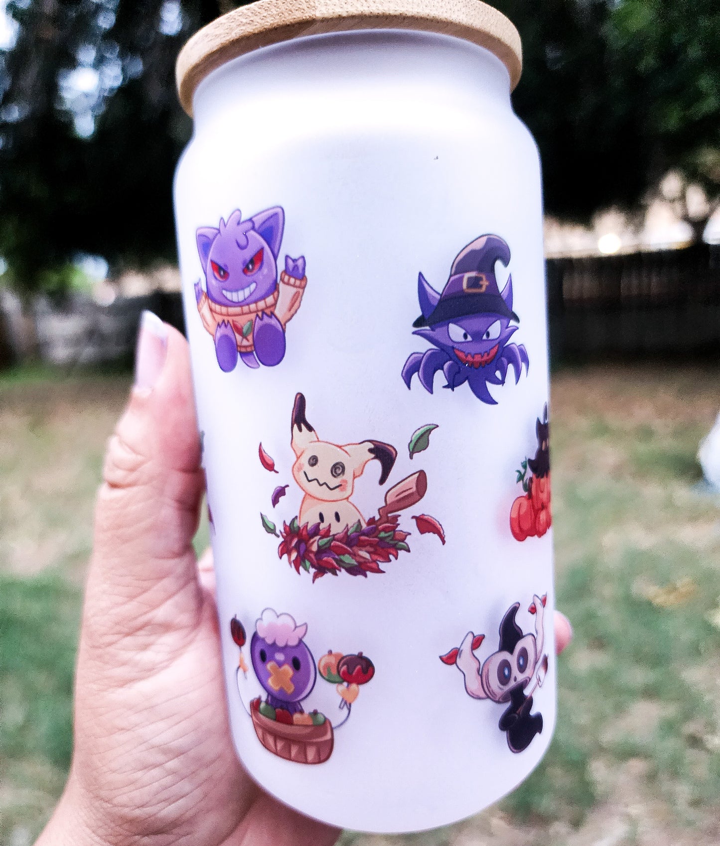 Pokemon Fall Frosted Glass Cups