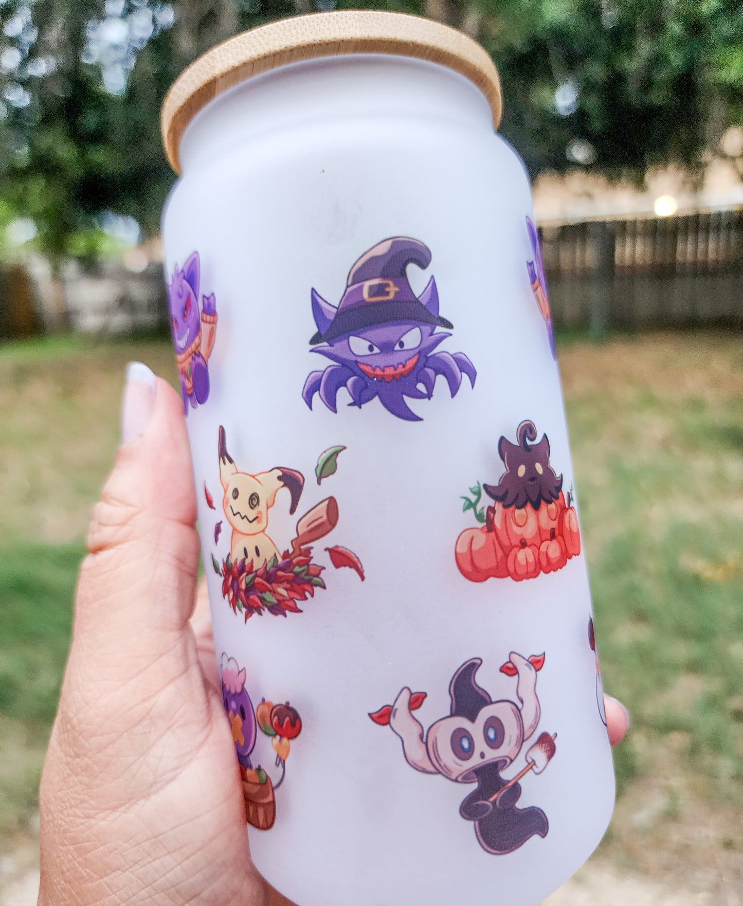 Pokemon Fall Frosted Glass Cups