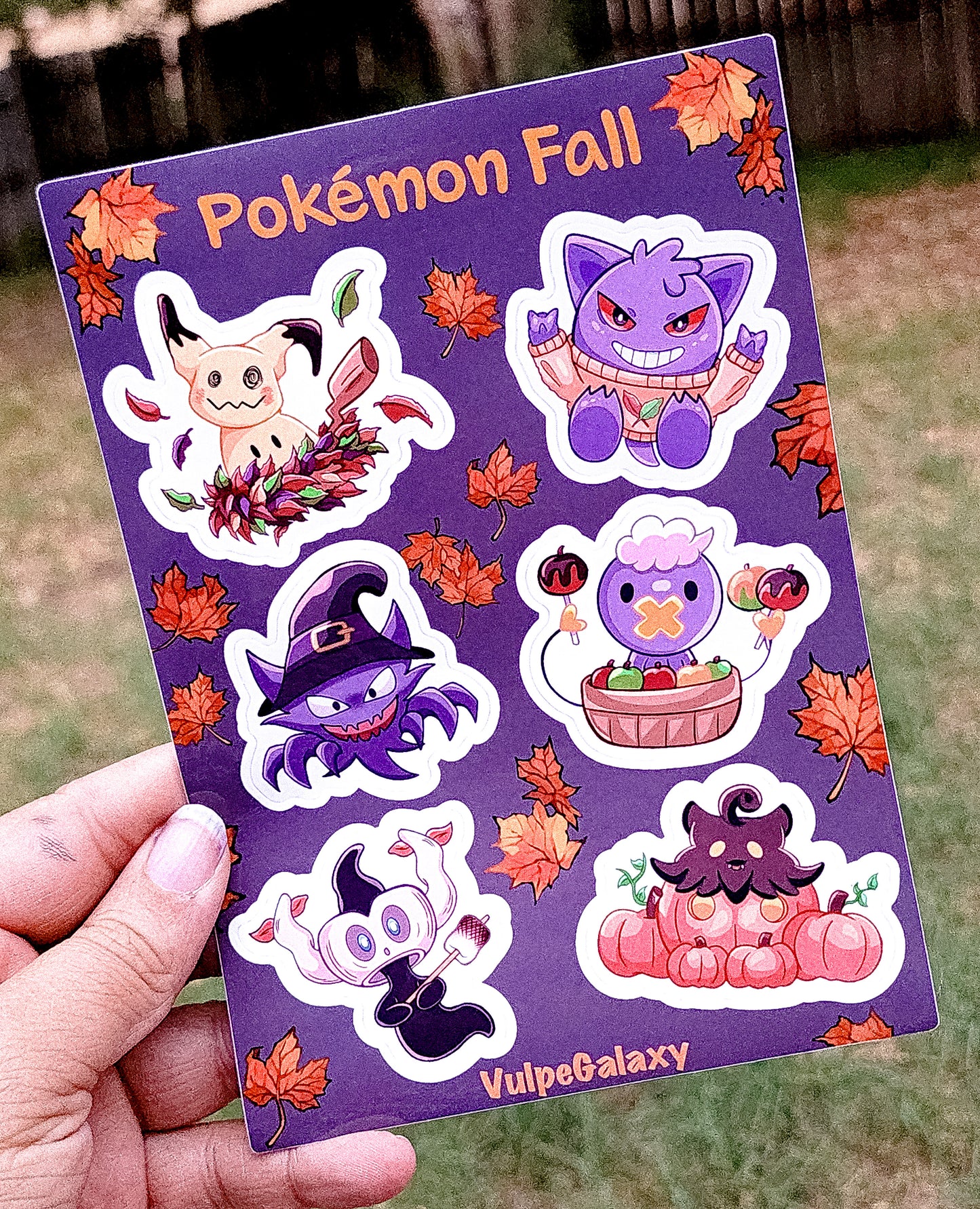 Pokemon Fall Sticker Sheet