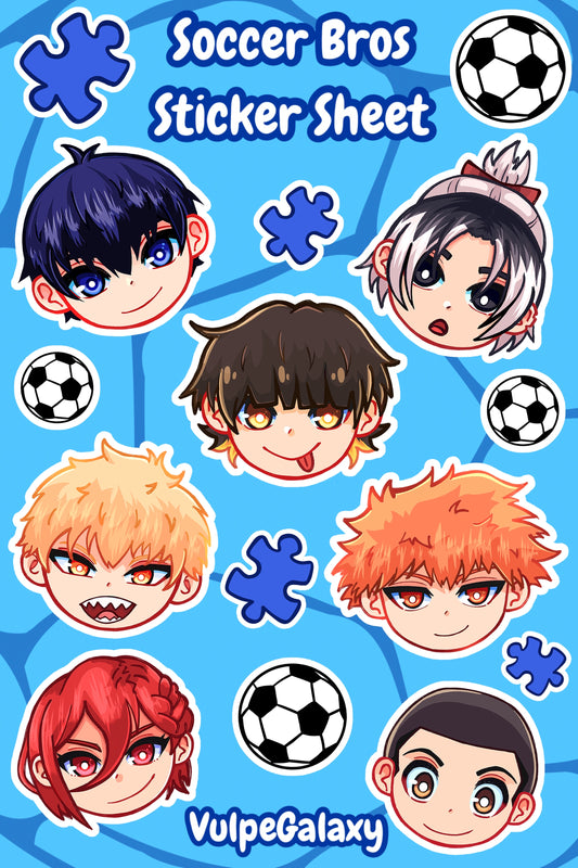 Soccer Bros Sticker Sheet