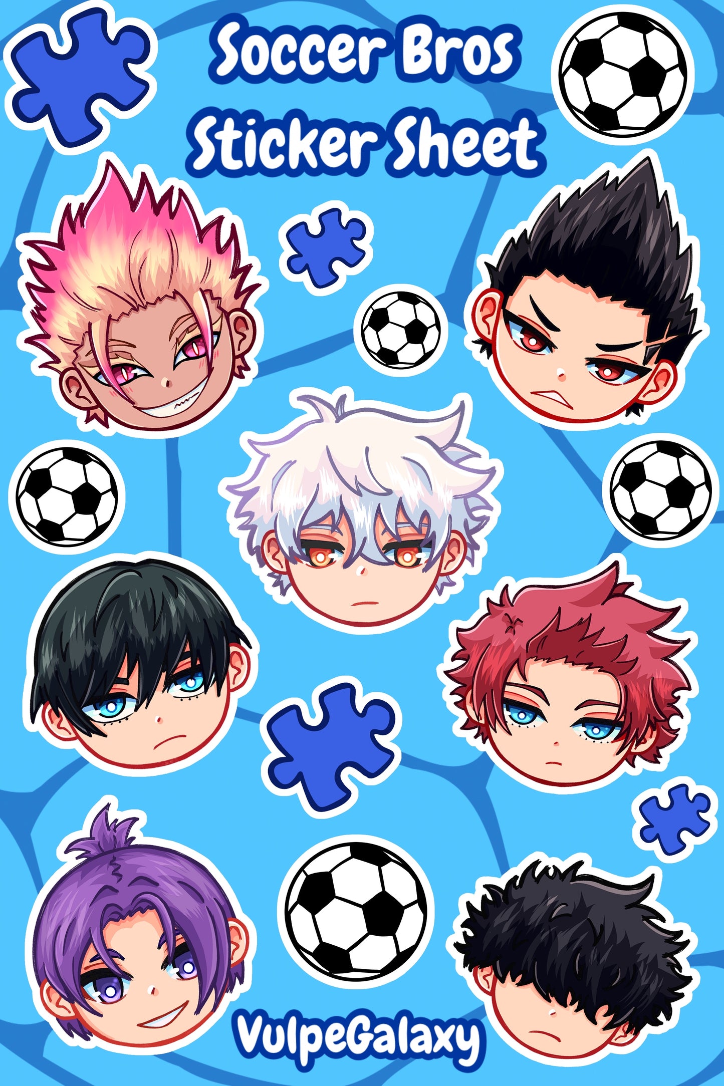 Soccer Bros Sticker Sheet