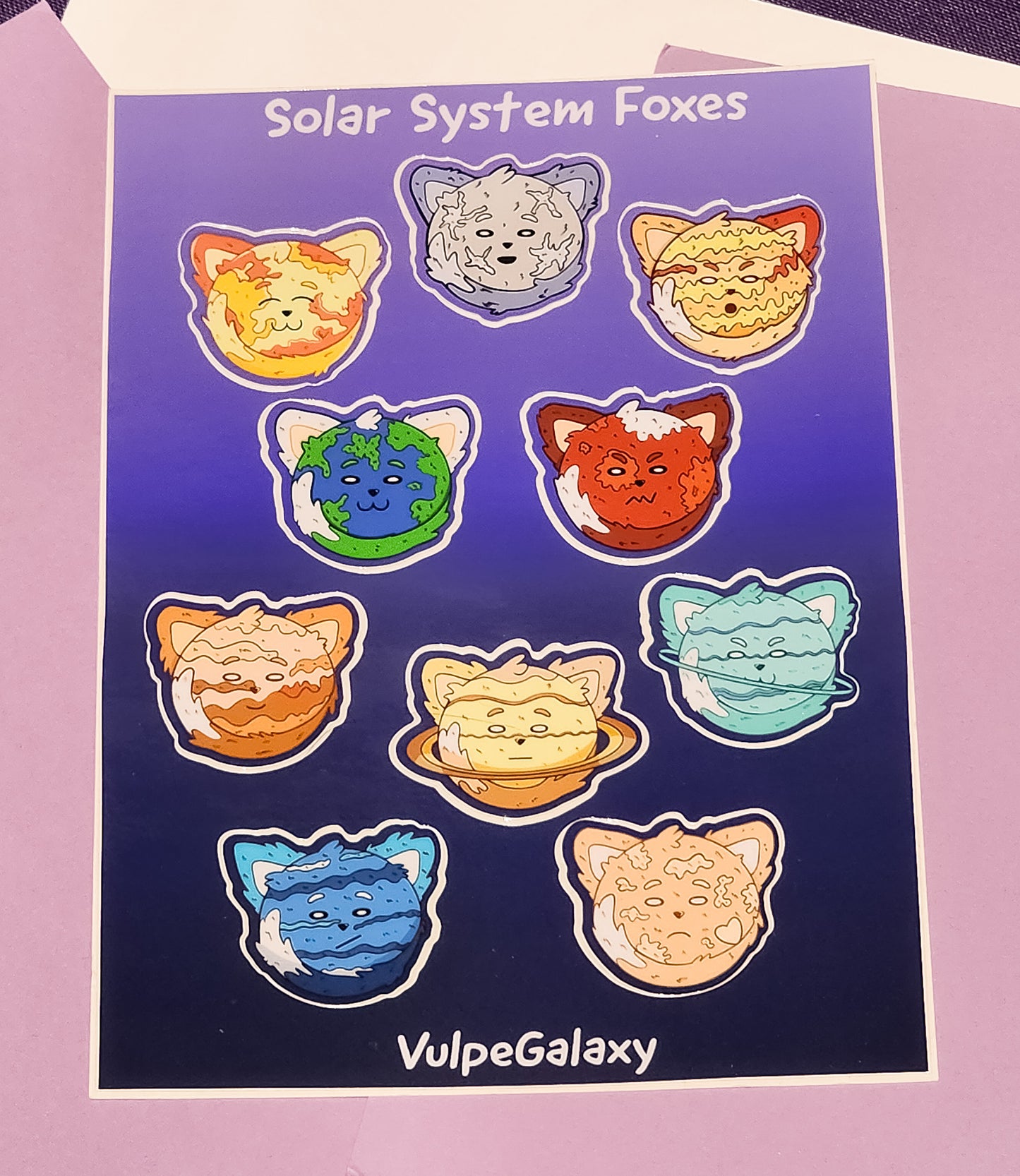 Solar System Sticker Sheet