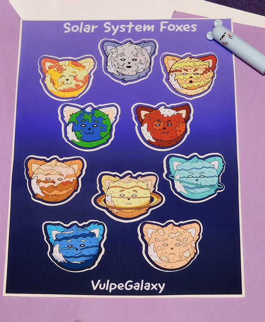 Solar System Sticker Sheet