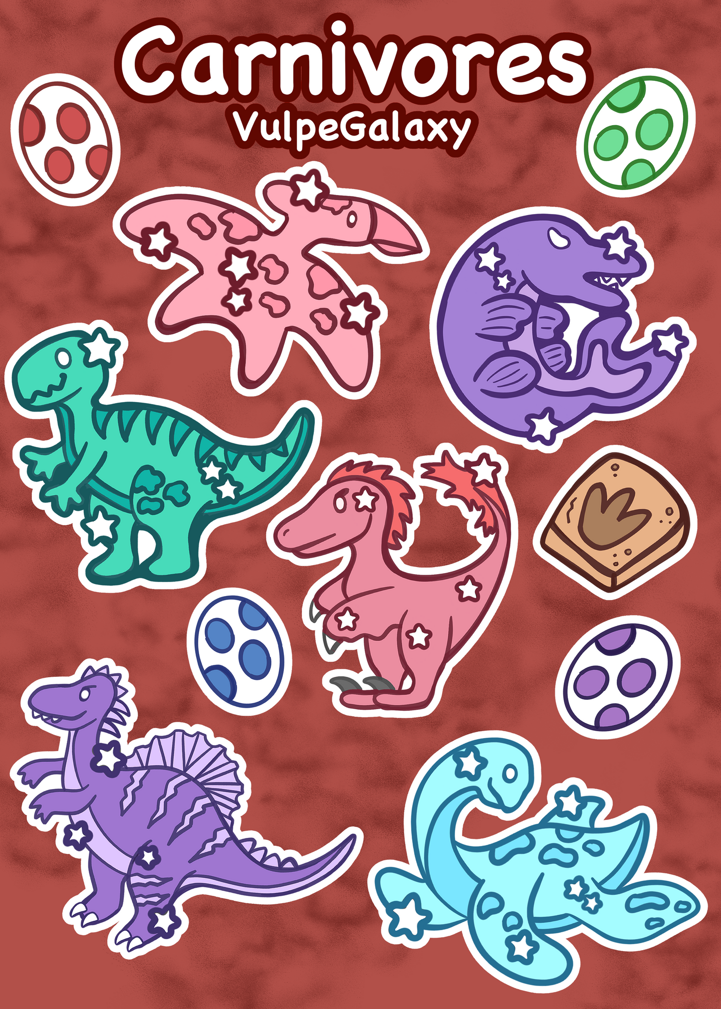 Dinosaur Sticker Sheets