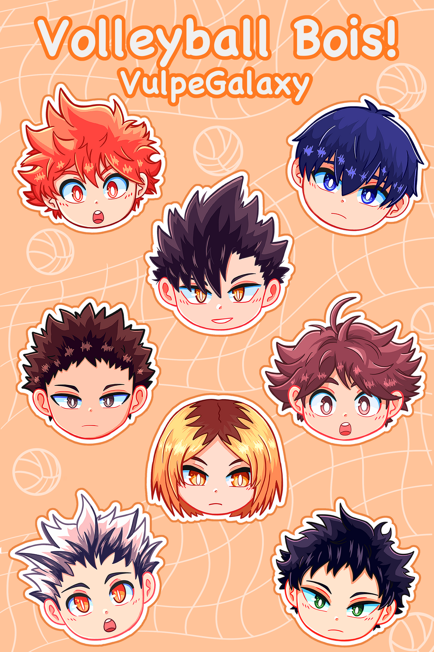 Volleyball Boi Sticker Sheet